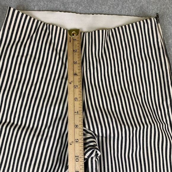 A New Day Womens Size 2 Ankle Pants Black White Stripe Side Zipper Stretch - Picture 11 of 15